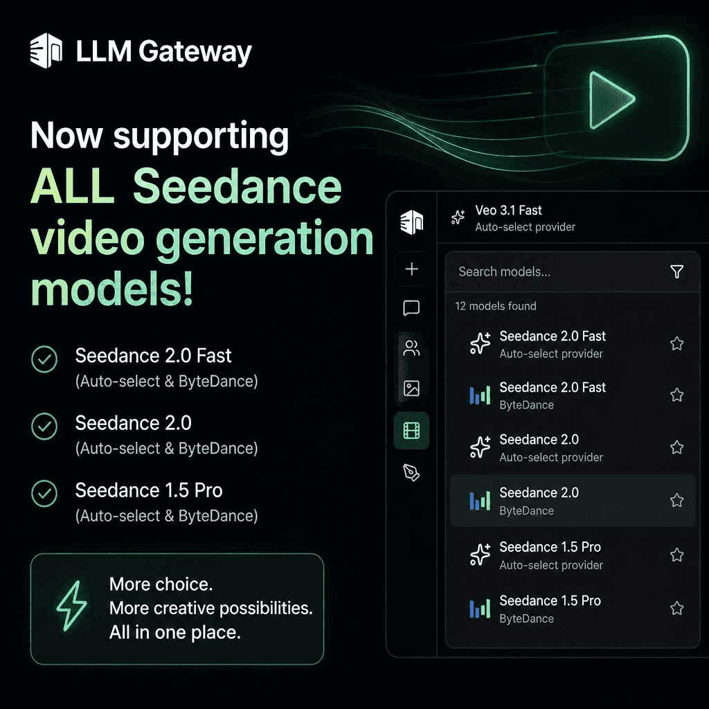 ByteDance Seedance video models now live on doteb