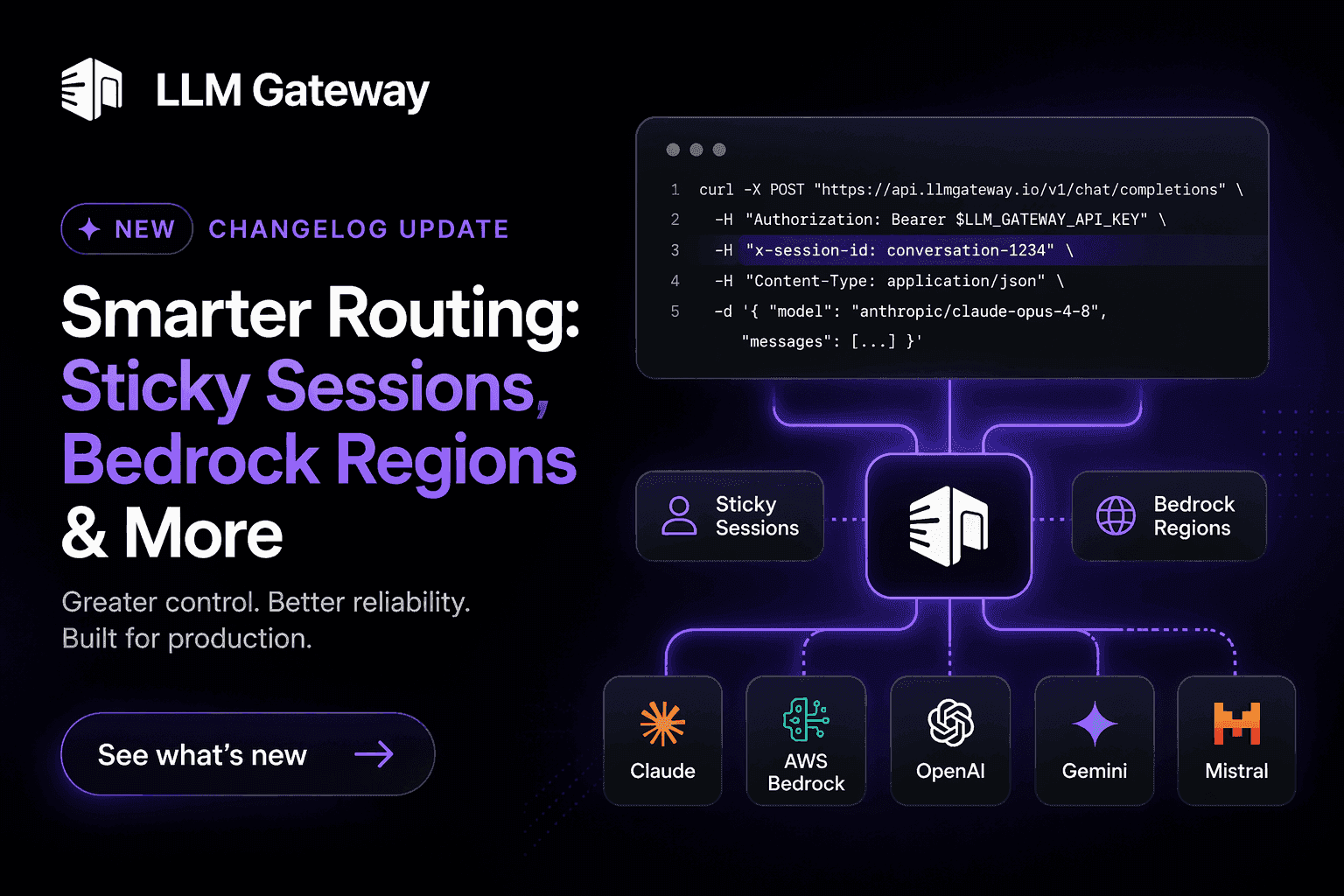 Smarter routing on doteb: sticky sessions, Bedrock regions and more